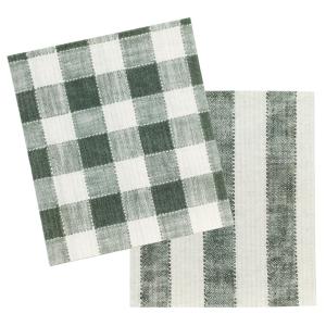 Kjøkkenklut - Ida 2-pack - Grønn - L17 x B20 cm - www.frokenfraken.se