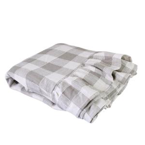Duk - Rutete med volangkant - Beige/Hvit - 150 x 250 cm - www.frokenfraken.se