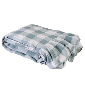 Duk - Rutete med volangkant - Grønn/Hvit - 150 x 250 cm - www.frokenfraken.se