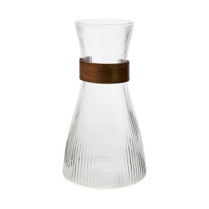 Kanna - Sia - Randigt glass & Bambu - Ø13 x 25 cm - www.frokenfraken.se