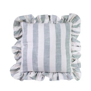Putetrekk - Ida Volang Stripet - Hvit - Grønn - L45 x B45 cm - www.frokenfraken.se