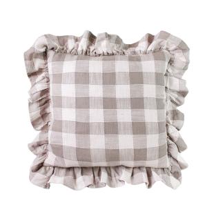 Putetrekk - Ida Volang Rutete - Hvit - Beige - L45 x B45 cm - www.frokenfraken.se