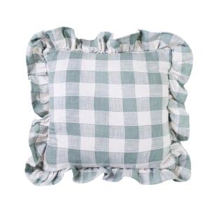 Putetrekk - Ida Volang Rutete - Hvit - Grønn - L45 x B45 cm - www.frokenfraken.se