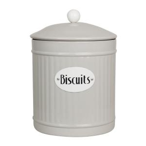Plåtboks - Hugo Biscuits - Beige - Ø14,5 x H20 cm - www.frokenfraken.se