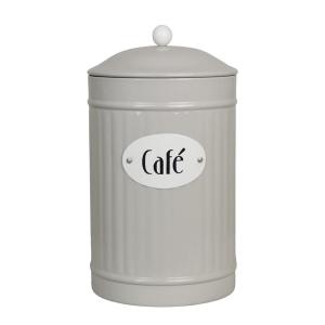 Plåtboks - Hugo Café - Beige - Ø11 x H25 cm - www.frokenfraken.se