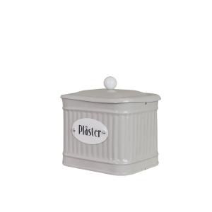Plåtboks - Hugo Plåster - Beige - L11 x B11 x D8,5 cm - www.frokenfraken.se