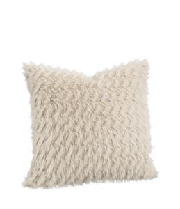 Putetrekk – Cavalese – Cream – Fuskepels – 60 x 60 cm - www.frokenfraken.se