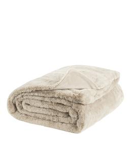 Pledd – Celine – Cream – Fuskepels – 150 x 260 cm - www.frokenfraken.se