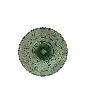 Tårtfat/Kakfat - Glass - Grønn - Krystallfølelse - 8,1 x 17,7 cm - www.frokenfraken.se