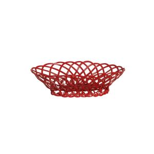 Trådkorg Hildur Oval Liten - Rød - L21 x B14 x H6 cm - www.frokenfraken.se