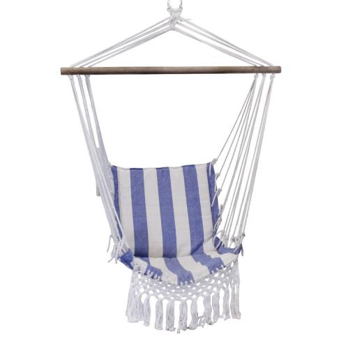 Hengestol - Stripet - Blå/Hvit - B95 x H125 x D46,5 cm - www.frokenfraken.se