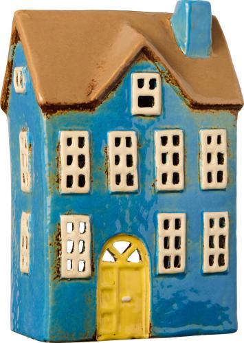 Hus for varmelys - Nyhavn - Blatt gult dor - 20 cm - www.frokenfraken.se