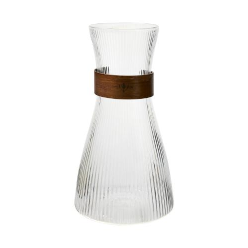 Kanna - Sia - Randigt glass & Bambu - Ø13 x 25 cm - www.frokenfraken.se