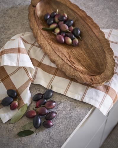 Kökshandduk - 2-pack - Rutig - Natur/brun - natur/beige - 70 x 50 cm - www.frokenfraken.se