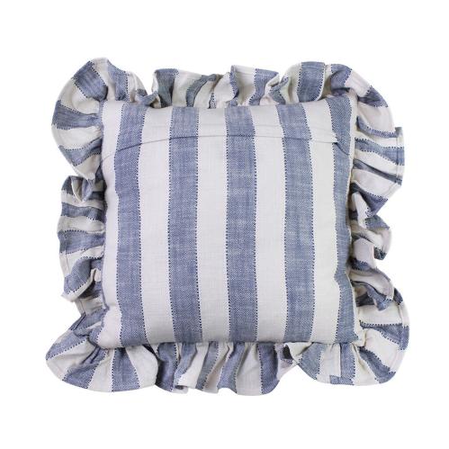 Putetrekk - Ida Volang Stripet - Hvit - Blå - L45 x B45 cm - www.frokenfraken.se