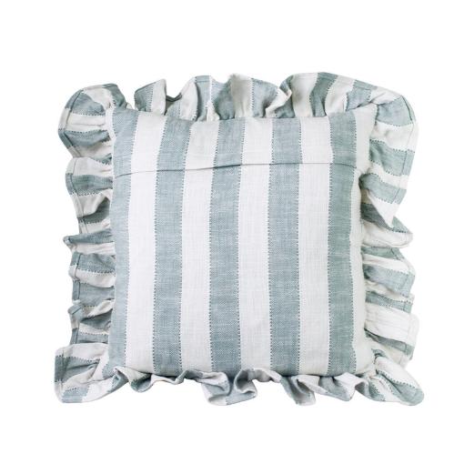 Putetrekk - Ida Volang Stripet - Hvit - Grønn - L45 x B45 cm - www.frokenfraken.se