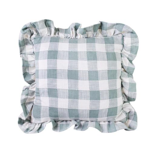 Putetrekk - Ida Volang Rutete - Hvit - Grønn - L45 x B45 cm - www.frokenfraken.se