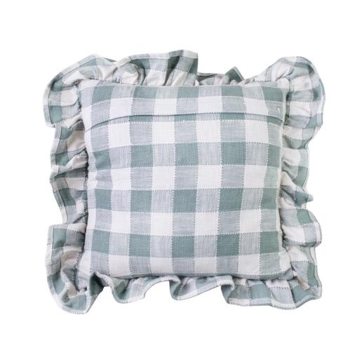 Putetrekk - Ida Volang Rutete - Hvit - Grønn - L45 x B45 cm - www.frokenfraken.se
