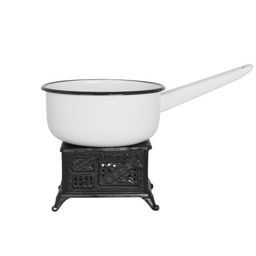 Liten Köksspis för Värmeljus - Svart - B14 x H9 x D11 cm - www.frokenfraken.se