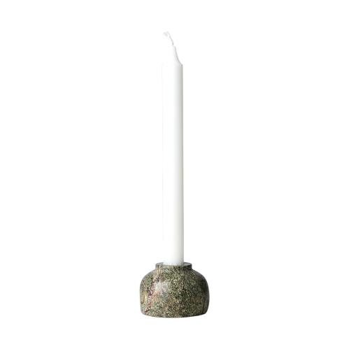Lysestake - Green forest marmor - Grønn - Ø7 x 5 cm - www.frokenfraken.se