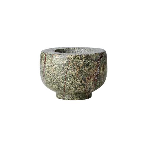Lysestake - Green forest marmor - Grønn - Ø7 x 5 cm - www.frokenfraken.se