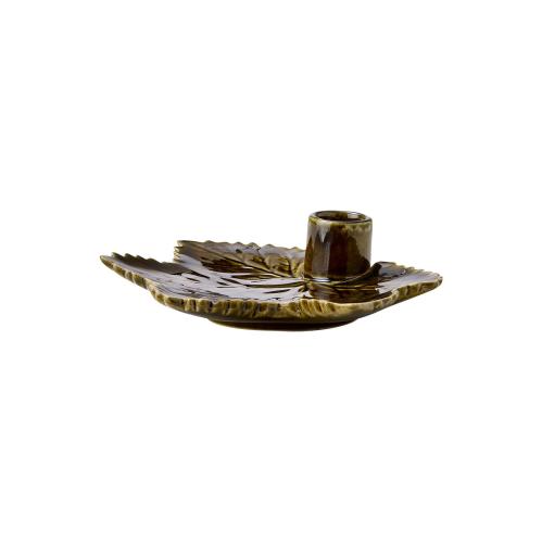 Ljusstake - Ville Löv - Brun - 15 x 15 x 4 cm - www.frokenfraken.se