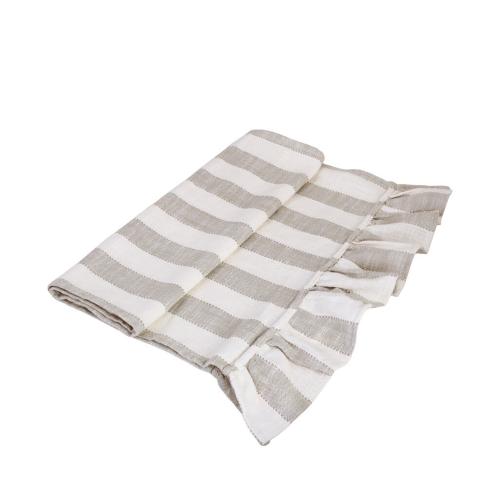 Løper - Ida Volang Stripet - Hvit - Beige - L50 x B150 cm - www.frokenfraken.se