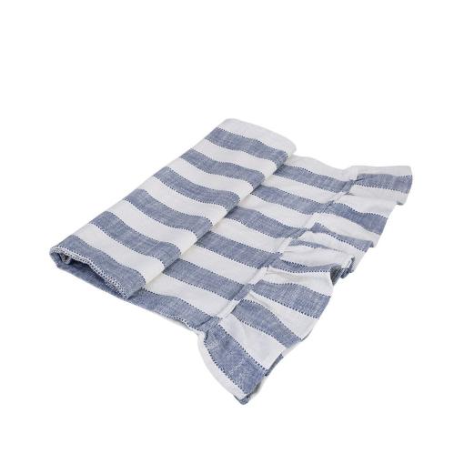 Løper - Ida Volang Stripet - Hvit - Blå - L50 x B150 cm - www.frokenfraken.se