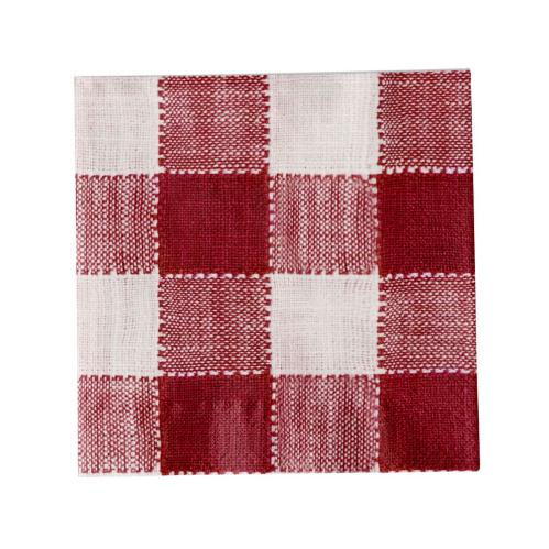 Pappersservett - Ida Rute - Hvit/Rød - L33 x B33 cm - www.frokenfraken.se