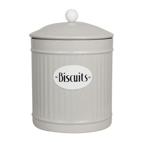 Plåtboks - Hugo Biscuits - Beige - Ø14,5 x H20 cm - www.frokenfraken.se
