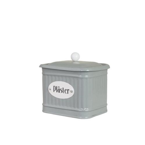 Plåtboks - Hugo Plåster - Grønn - L11 x B11 x D8,5 cm - www.frokenfraken.se