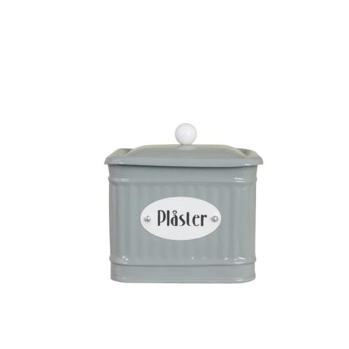 Plåtboks - Hugo Plåster - Grønn - L11 x B11 x D8,5 cm - www.frokenfraken.se