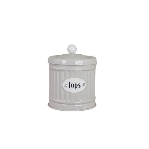 Plåtboks - Hugo Tops - Beige - Ø8,3 x H10 cm - www.frokenfraken.se