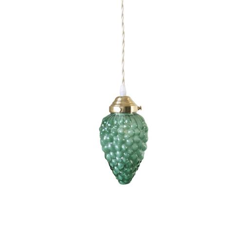 Taklampa - Druva - Mässing/Grønn - Ø10 x H23 cm - www.frokenfraken.se