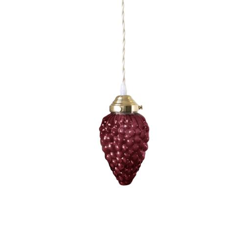 Taklampa - Druva - Mässing/Rød - Ø10 x H23 cm - www.frokenfraken.se