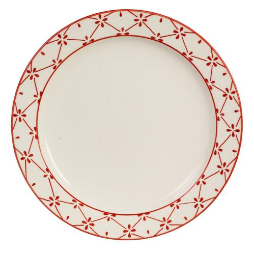Tallerken - Marion Klöver - Rød - Ø26 cm - www.frokenfraken.se