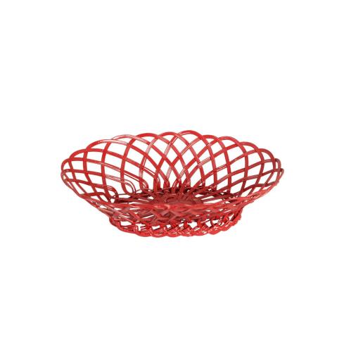 Trådkorg Hildur Oval Liten - Rød - L21 x B14 x H6 cm - www.frokenfraken.se