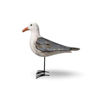 Fågel - Mås i trä - 16,5 cm - www.frokenfraken.se