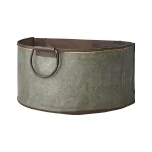 Kruka för vägg - Zink Vintage - 32 x 14 x 15 cm - www.frokenfraken.se