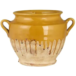 Potte - gul droppglasyr - 28,5 cm - www.frokenfraken.se