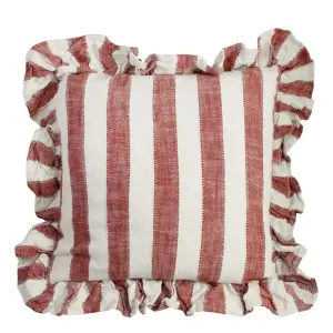Kuddfodral - Ida Stripe - Hvit/Rød - L45 x B45 cm - www.frokenfraken.se