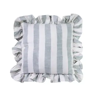 Putetrekk - Ida Volang Stripet - Hvit - Grønn - L45 x B45 cm - www.frokenfraken.se