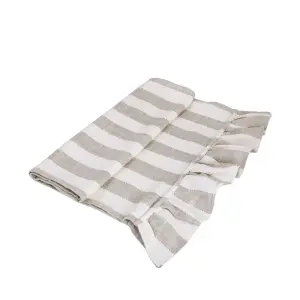 Løper - Ida Volang Stripet - Hvit - Beige - L50 x B150 cm - www.frokenfraken.se