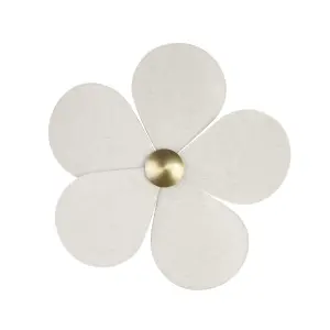 Plafond Daisy - Beige - Mæssing - Ø50 x H13 cm - www.frokenfraken.se