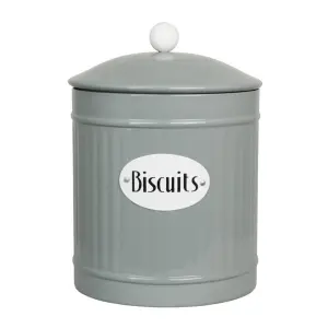 Plåtboks - Hugo Biscuits - Grønn - Ø14,5 x H20 cm - www.frokenfraken.se