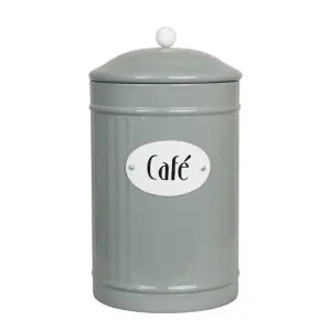 Plåtboks - Hugo Café - Grønn - Ø11 x H25 cm - www.frokenfraken.se