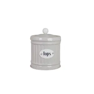 Plåtboks - Hugo Tops - Beige - Ø8,3 x H10 cm - www.frokenfraken.se