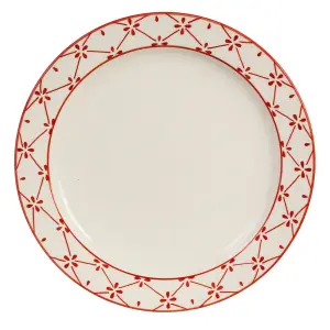 Tallerken - Marion Klöver - Rød - Ø26 cm - www.frokenfraken.se
