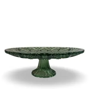Tårtfat - Glass - Grønn - 30 x 10,5 cm - www.frokenfraken.se