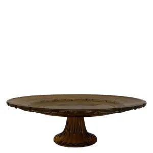 Tårtfat - Glass - Mørkebrun - 30,7 x 10,2 cm - www.frokenfraken.se